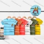 Wholesale Boy's Casual Striped & Letter Print Round Neck Short Sleeve Modal Cotton Tee preview