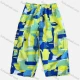 Wholesale Men's Casual Allover Print Flap Pockets Elastic Waist Shorts 4072# Green Clothing Wholesale Market Liuhua