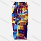 Wholesale Men's Casual Allover Print Flap Pockets Elastic Waist Shorts 4072# Orange Clothing Wholesale Market Liuhua