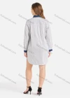 Wholesale Women's Casual Striped Long Sleeve Button Down Short Shirt Dress - Liuhuamall