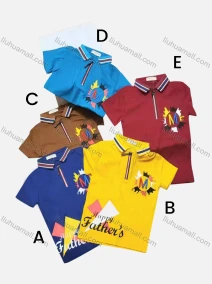 Wholesale Boys Casual Short Sleeve Embroidery Letter Graphic Button Front Polo Shirts, LIUHUA CLOTHING WHOLESALE