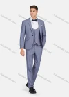 Wholesale Men's Formal Lapel Plain Pockets Blazer & Vest & Pant 3 Pieces Suit Sets - Liuhuamall