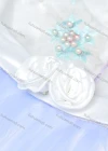 Wholesale Girls Cap Sleeve 3D Floral Embroidery Zip Back Lace Flower Girl Dress - Liuhuamall
