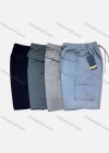 Wholesale Men's Casual 100%Cotton Plain Elastic Waist Drawstring Cargo Shorts - Liuhuamall