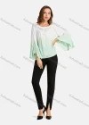 Wholesale Women's Casual Round Neck Bell Sleeve Gradient Top - Liuhuamall