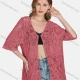 Wholesale Women's Casual 3/4 Sleeve Hollow Out Guipure Lace Cover Up Cardigan 2004# 6# Clothing Wholesale Market Liuhua