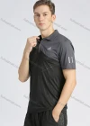 Wholesale Men's Sporty Colorblock Short Sleeve Slim Fit Quick Dry Polo Shirt - Liuhuamall