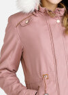 Wholesale Women's Faux Fur Hood Zipper Fuzzy Trim Hooded Parka Winter Coat - Liuhuamall