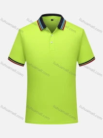 Wholesale Men's Multicolor Striped Trim Short Sleeve Polo Shirt 5801#, LIUHUA CLOTHING WHOLESALE