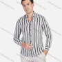 Wholesale Men's Slim Fit Striped Long Sleeve Causal Shirt preview