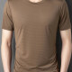 Wholesale Men's Sporty Basics Crew Neck Short Sleeve Plain Quick Dry Breathable T-shirts 88138# Brown Wholesale Clothing Market & Manufacturers -LIUHUAMALL