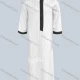Wholesale Men's Modest Round Neck Contrast Striped Button Front Middle East Ramadan Muslim Arabic Robe White Clothing Wholesale Market Liuhua
