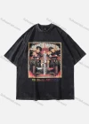 Wholesale Men's Fashion Hip Hop Oversized Crew Neck Short Sleeve Wash Distressed Graphic T-shirt 792# - Liuhuamall
