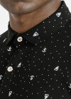 Wholesale Men's Casual Long Sleeve Abstract Print Polka Dot Print Button Down Shirt - Liuhuamall