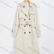 Wholesale Women's Lapel Double Breasted Patch Pocket Long Sleeve Plain Mid Length Trench Coat With Belt 2024-5# White Clothing Wholesale Market Liuhua
