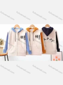 Wholesale Kid's Casual Zipper Drawstring Long Sleeve Hooded Fleece Sweater 1805#, LIUHUA CLOTHING WHOLESALE