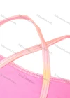 Wholesale Girls One Piece Letter Print Cut Out Letter Tie Dye Cut Out Swimsuit - Liuhuamall