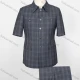 Wholesale Men's Plaid Button Down Patch Pocket Short Sleeve Shirt & Pants 2-Piece Sets BV220302# Navy Clothing Wholesale Market Liuhua