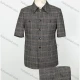 Wholesale Men's Plaid Button Down Patch Pocket Short Sleeve Shirt & Pants 2-Piece Sets BV220302# Brown Clothing Wholesale Market Liuhua