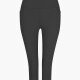 Women's Sporty High Waist Sheer Mesh Plain Short Legging Black Clothing Wholesale Market -LIUHUA