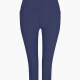 Women's Sporty High Waist Sheer Mesh Plain Short Legging Navy Clothing Wholesale Market -LIUHUA