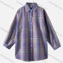 Wholesale Women's Casual Plaid Print Long Sleeve Button Down Curved Hem Shirts 1244# preview