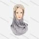 Wholesale Women's Casual Plain Pearl Decro Appliques Long Arabic Muslim Hijab Turban Scarf Purple Clothing Wholesale Market Liuhua