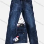 Wholesale Men's Casual Button Zipper Pockets Labelled Plain High Stretch Jean 6683# preview