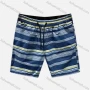 Wholesale Men's Casual 100%Cotton Colorblock Striped Drawstring Shorts preview