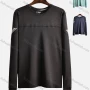 Wholesale Men's High Stretchy Round Neck Striped Athletic Long Sleeve Sweatshirt 2092# preview