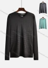 Wholesale Men's High Stretchy Round Neck Jacquard Athletic Long Sleeve Sweatshirt 2093# - Liuhuamall