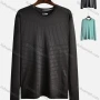 Wholesale Men's High Stretchy Round Neck Jacquard Athletic Long Sleeve Sweatshirt 2093# preview