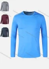 Wholesale Men's Workout Round Neck Long Sleeve Plain Athletic Sweatshirt T201# - Liuhuamall