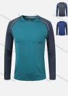 Wholesale Men's Round Neck Long Sleeve Colorblock Running Workout Pullover Sweatshirt T202# - Liuhuamall