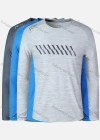 Wholesale Men's Round Neck Long Sleeve Reflective Stripes Running Workout Pullover Sweatshirt T205# - Liuhuamall
