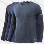 Wholesale Men's Round Neck Long Sleeve Plain Jacquard Running Workout Pullover Sweatshirt T211# preview