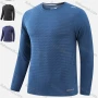 Wholesale Men's Round Neck Long Sleeve Plain Jacquard Workout Running Pullover Sweatshirt T215# preview