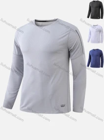 Wholesale Men's Round Neck Long Sleeve Plain Workout Running Pullover Sweatshirt T220#, LIUHUA CLOTHING WHOLESALE