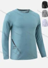 Wholesale Men's Athletic Long Sleeve Plain Pullover Sweatshirt T221# - Liuhuamall