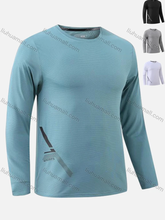 Wholesale Men's Athletic Long Sleeve Plain Pullover Sweatshirt T221#