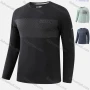 Wholesale Men's Lightweight Dry Fit Striped Letter Workout Athletic Pullover Sweatshirt T250# preview