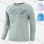 Wholesale Men's Lightweight Dry Fit Graphic Workout Athletic Pullover Sweatshirt T251# preview