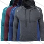 Wholesale Men`s Slim Fit Long Sleeve Plain Lightweight Pullover Athletic Hoodie T203# preview