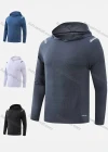 Wholesale Men`s Slim Fit Long Sleeve Lightweight Jacquard Striped Trim Athletic Hoodie T217# - Liuhuamall