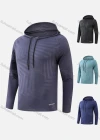 Wholesale Men`s Slim Fit Long Sleeve Lightweight Graphic Drawstring Athletic Hoodie T223# - Liuhuamall