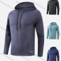 Wholesale Men`s Slim Fit Long Sleeve Lightweight Graphic Drawstring Athletic Hoodie T223# preview