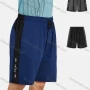 Wholesale Men's Athletic Drawstring Colorblock Zipper Pockets Letter Print Running Shorts preview