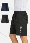Wholesale Men's Athletic Letter Print Patch Pocket Running Shorts - Liuhuamall