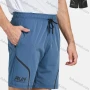 Wholesale Men's Athletic Letter Print Patch Pocket Drawstring Running Shorts preview