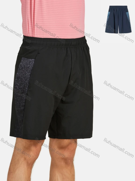 Wholesale Men's Athletic Splicing Pattern Patch Pocket Running Shorts